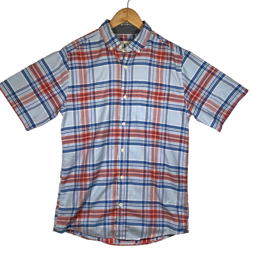 Original Weatherproof Vintage Men's Plaid Short Sleeve Button Down Shirt Size S